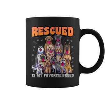 Rescued Is My Favorite Breed Animal Rescue Dog Rescue Coffee Mug | Mazezy