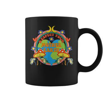 Respect Your Mother Earth Save The Plant Aesthetic Mushroom Coffee Mug | Mazezy