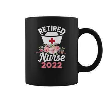 Retired 2022 Nurse 2022 Flower Decoration Funny Retirement Coffee Mug - Thegiftio UK