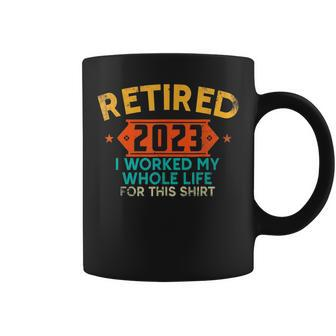 Retired 2023 Funny Retirement 2023 Vintage Gifts Men Women Coffee Mug - Seseable