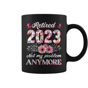 Retired 2023 Funny Retirement Gifts For Women 2023 Cute Pink  Coffee Mug