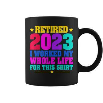 Retired 2023 Funny Vintage Retirement Humor Men Women Coffee Mug | Mazezy