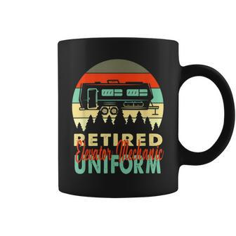 Retired Elevator Mechanic Uniform Rv Camping Retirement Gift Coffee Mug | Mazezy