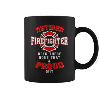 Retired Firefighter Fireman Fire Fighter Men Dad Papa Coffee Mug - Seseable