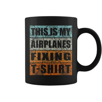 Retro Aircraft Mechanic Airplanes Technician Engineer Planes Coffee Mug | Mazezy