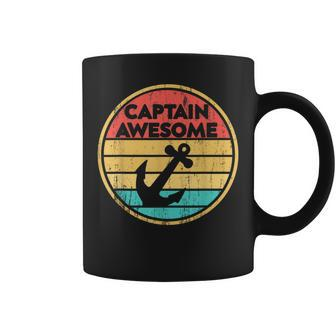 Retro Anchor Sailboat - Vintage Sailing Captain Awesome Coffee Mug - Seseable