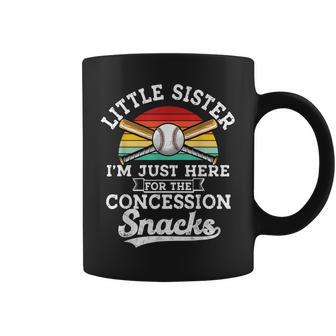 Retro Baseball Sister Im Just Here For Concession Stand Coffee Mug | Mazezy