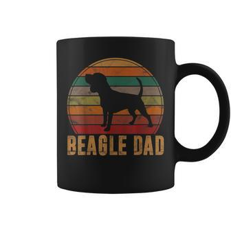 Retro Beagle Dad Gift Dog Owner Pet Tricolor Beagle Father Coffee Mug - Seseable