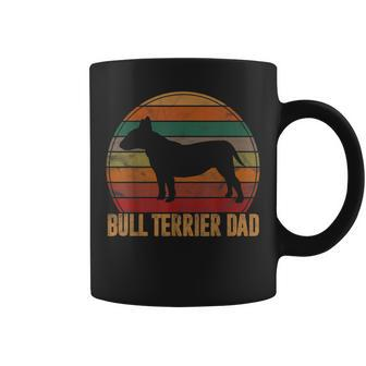 Retro Bull Terrier Dad Bully Daddy Dog Owner Pet Father Coffee Mug - Seseable