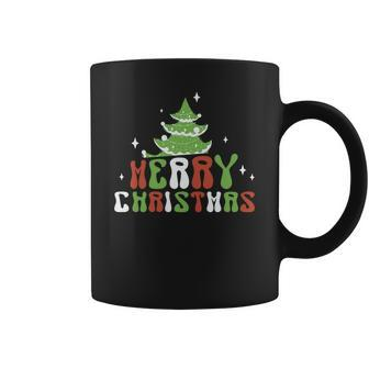 Retro Christmas Tree Merry Christmas Coffee Mug - Thegiftio UK