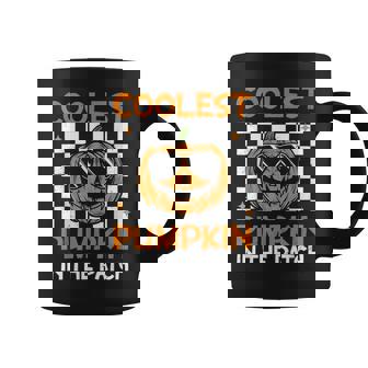 Retro Coolest Pumpkin In The Patch Groovy Halloween Boys Kid V5 Coffee Mug - Thegiftio UK