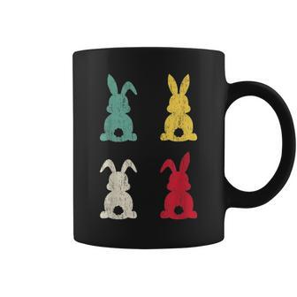 Retro Easter Bunny Cute Happy Easter Vintage Colorful Rabbit Coffee Mug - Seseable