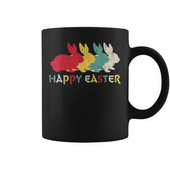 Retro Easter Bunny Vintage Colorful Rabbit Cute Happy Easter V2 Coffee Mug - Seseable