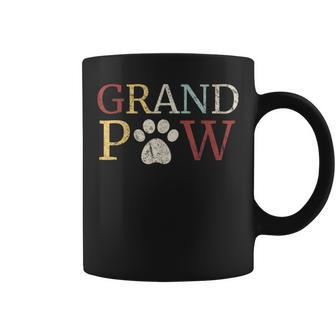 Retro Grand Paw Dog Lover Grandpaw Grandpa Gift Gift For Mens Coffee Mug | Mazezy