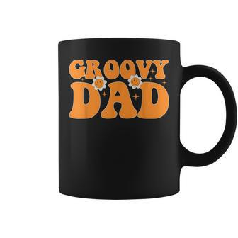 Retro Groovy Dad Matching Family 1St Birthday Party Coffee Mug | Mazezy