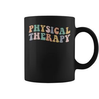 Retro Groovy Physical Therapy Funny Physical Therapist Pt Coffee Mug | Mazezy