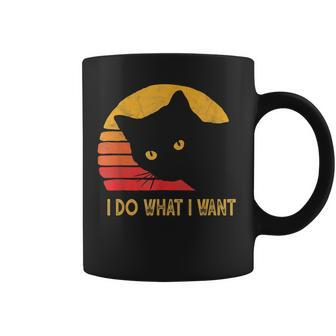 Retro I Do What I Want With My Cat Funny Gift Coffee Mug | Mazezy