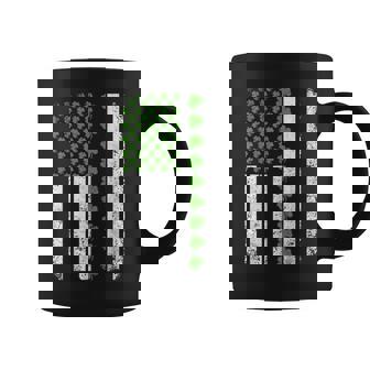 Retro Irish American Flag Distressed Flag St Patricks Day Coffee Mug | Mazezy