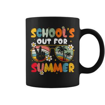 Retro Last Day Of Schools Out For Summer Teacher Boys Girls Coffee Mug | Mazezy DE