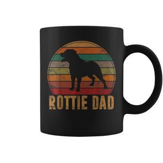 Retro Rottweiler Dad Gift Rott Dog Owner Pet Rottie Father Coffee Mug - Seseable