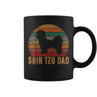 Retro Shih Tzu Dad Gift Daddy Apparel Dog Owner Pet Father Coffee Mug - Seseable