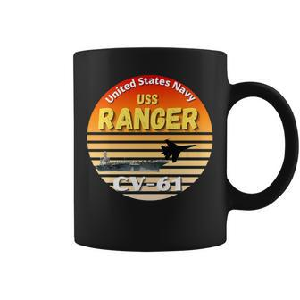 Retro Sunset Navy Aircraft Carrier Uss Ranger Cv-61 Coffee Mug - Seseable
