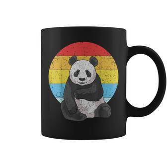 Retro Sunset Panda Kawaii Vintage Panda Coffee Mug | Mazezy