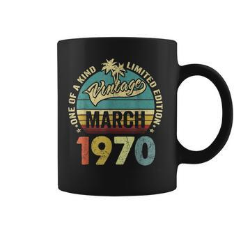 Retro Vintage 53Rd Birthday Awesome Since March 1970 Coffee Mug - Seseable