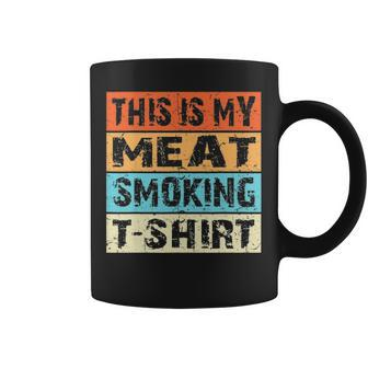 Retro Vintage Bbq Smoker This Is My Meat Smoking Gift V2 Coffee Mug - Seseable