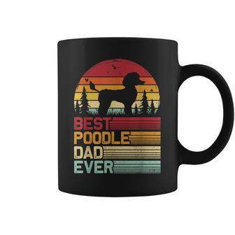 Retro Vintage Best Poodle Dad Ever Fathers Day Coffee Mug - Seseable