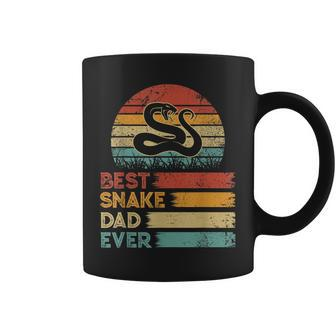 Retro Vintage Best Snake Dad Ever Distressed Animals Lover Coffee Mug - Seseable