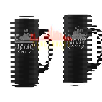 Retro Vintage Cincinnati Ohio Downtown City Skyline 70S 80S Coffee Mug - Seseable