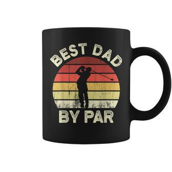 Retro Vintage Golfing Best Dad By Par Golf Lovers Coffee Mug - Seseable