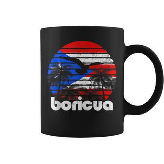 Retro Vintage Puerto Rico Flag Rican Pride Men Women Gift Coffee Mug - Seseable