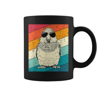 Retro Vintage Quaker Parrot With Sunglasses Bird Lovers Coffee Mug | Mazezy