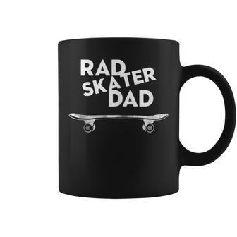 Retro Vintage Rad Skater Dad Skateboard Coffee Mug - Seseable