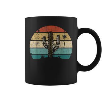 Retro Vintage Saguaro Cactus Cactus Sunset Opuntia Cactaceae Coffee Mug - Seseable