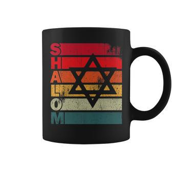Retro Vintage Shalom Jewish Star Of David Hanukkah Chanukah Coffee Mug - Seseable