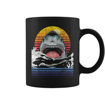 Retro Vintage Shark - Marine Biologist Wildlife Shark Lovers Coffee Mug - Seseable