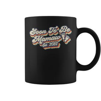 Retro Vintage Soon To Be Mamaw 2023 New First Time Grandma Coffee Mug - Seseable