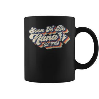 Retro Vintage Soon To Be Nana 2023 New First Time Grandpa Coffee Mug - Seseable