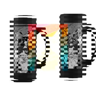 Retro Vintage Tuxedo Cat With Sunglasses Cat Lovers Coffee Mug - Seseable