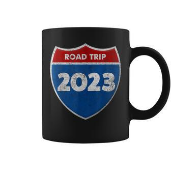 Road Trip 2023 Sign Matching Family Group Coffee Mug | Mazezy