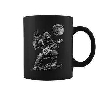 Rock On Bigfoot Sasquatch Loves Rock And Roll Funny Bigfoot Coffee Mug | Mazezy