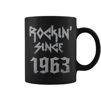 Rockin Since 1963 Classic Rock Year Of Birth Birthday Coffee Mug | Mazezy