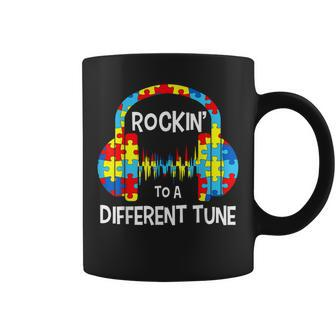Rockin To A Different Tune Autistic Awareness Men Women Coffee Mug - Seseable