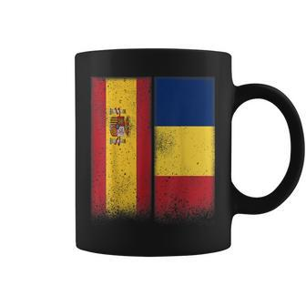 Romanian Flag Spain And Romania Proud Flags Coffee Mug | Mazezy