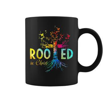 Rooted In Christ Faith Christian Jesus Lovers Men Women Coffee Mug | Mazezy