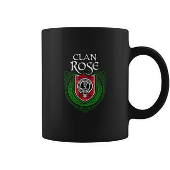 Rose Surname Scottish Clan Tartan Crest Badge Coffee Mug - Thegiftio UK