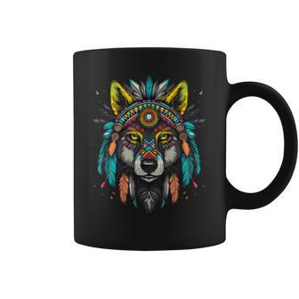 Sacred Spirit Of The Tribal Wolf A Wolf Of Legend Coffee Mug | Mazezy